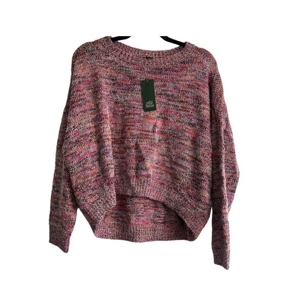 Wild Fable Women's Pink Long Sleeve Crewneck Tinsel Sweater - Size Medium - NWT - Picture 1 of 7